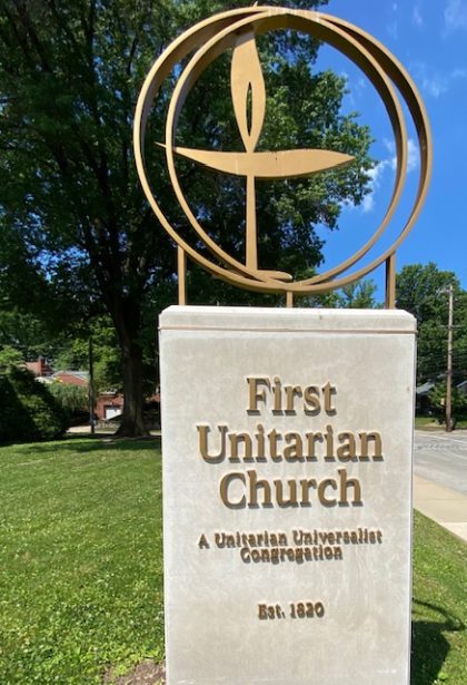 First Unitarian Chalice Sign