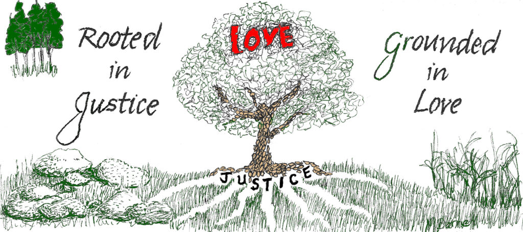 Rooted in Justice Grounded in Love logo