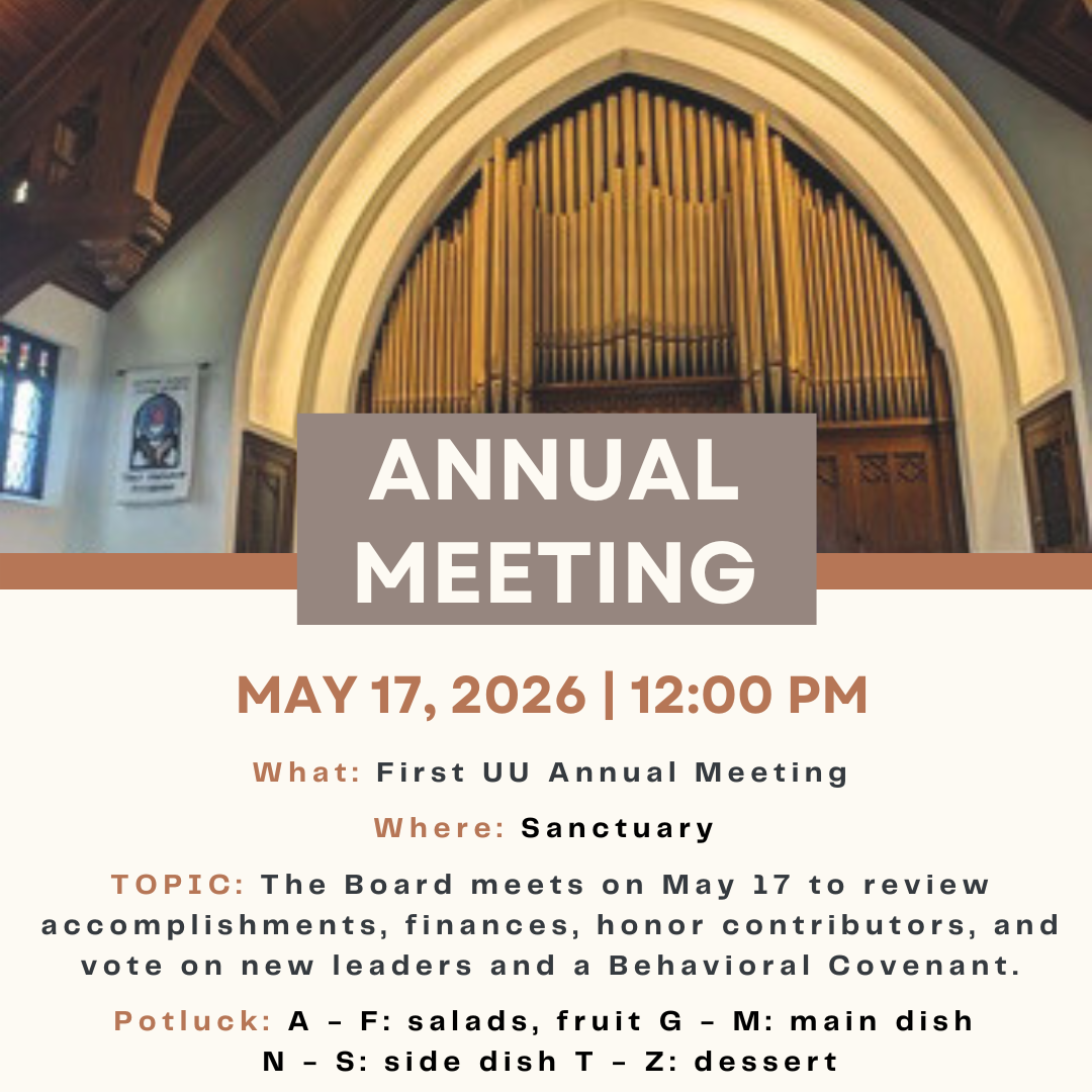 Annual Meeting - First Unitarian Church of Pittsburgh